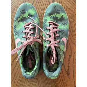 Nike Metcon 3‎ Womens Training Shoes Green Digital Camo Pink Size 8.5 thumbnail 5