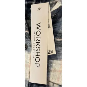 Workshop Republic Clothing Women's‎ Shirts Flannel Plaid Button Down Medium NWT thumbnail 6