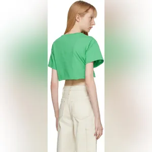 Frame‎ Green Cut-Off Slouchy T-Shirt thumbnail 2