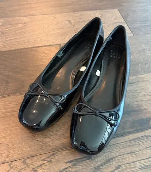 A New Day Black Patent Ballet Pumps Sz 7,5 thumbnail 1