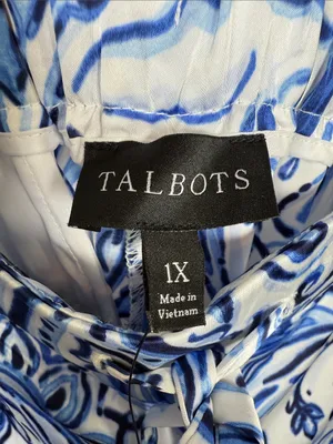 Talbots Satin Wide Leg Silky Pants in Floral Painted Paisley W2387 Plus Size 1X thumbnail 7