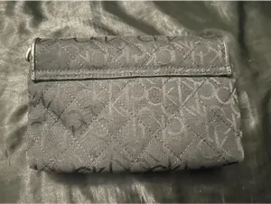 Calvin Klein Signature Logo Canvas Trifold Wallet Clutch thumbnail 2