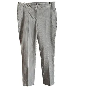 Adrianna Papell Women's 10 Straight Leg‎ Pinstripe Dark Grey/White Work Pants thumbnail 12