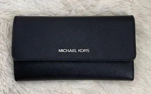 Michael Kors Black Large Trifold Wallet thumbnail 1