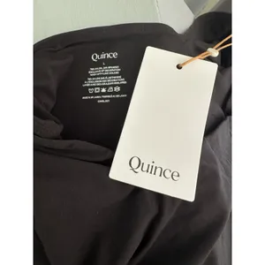 NWT Quince Second Skin Square Neck Long Sleeve Body Thong Bodysuit Black Large thumbnail 8