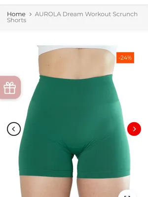 AUROLA Dream Workout Scrunch Shorts Size M Green Size M thumbnail 5