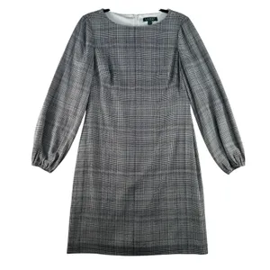 Ralph Lauren LRL 6 Dress Glen Plaid Long Sleeve Quiet Luxury Minimalist‎ Sheath thumbnail 2