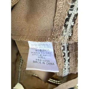 Umgee USA Taupe Brown Floral Lace Crochet Sleeveless Blouse Top Size Large‎ thumbnail 4