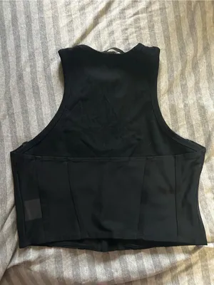 White Fox Boutique Black Corset Crop Tank thumbnail 2