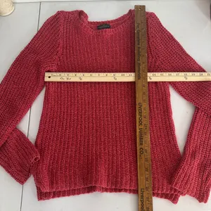 Lauren Jeans Co. Ralph Lauren Red Pink Knit Sweater Long Sleeve Womens‎ Large thumbnail 8