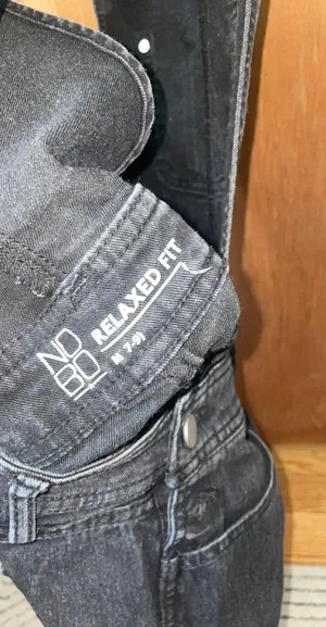 Denim Overall Shorts Black Size M thumbnail 3