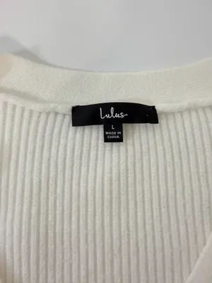 Lulus Ivory White Button Up Cropped Cardigan Sweater Knit thumbnail 7