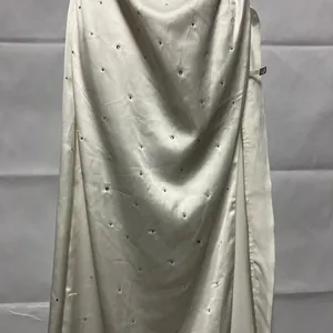 Women's Rhinestone Cream Lace Halter Maxi Dress Size Small thumbnail 5