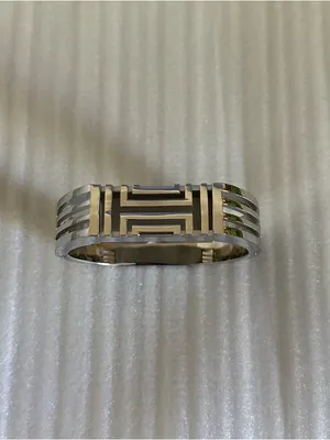 Tory Burch X Fitbit Silver Tone Metal Geometric Hinged Bangle Bracelet thumbnail 11