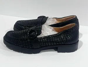 LifeStride Women’s Lolly Slip-On Loafer Black Croc Size 5M Chic Comfort Flats 🔥 thumbnail 1