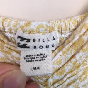 Billabong Women’s Boho Floral Print Yellow White Puff Sleeve Tiered Maxi Dress thumbnail 9