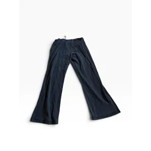 L.L.Bean Lounge Pants Large Navy Blue Wide Leg Drawstring Sweatpants thumbnail 2