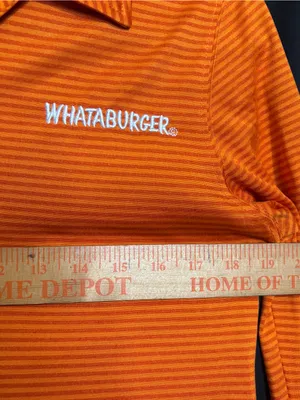 Whataburger women’s size small long sleeve employee blouse thumbnail 7