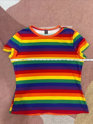 Rainbow Stripe Short Sleeve Tee - Multicolor thumbnail 4