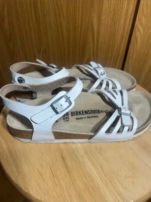 Birkenstock White Multi-Strap Leather Ankle Sandals thumbnail 4
