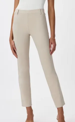 Quince ultra stretch ponte straight leg pants ecru large thumbnail 1
