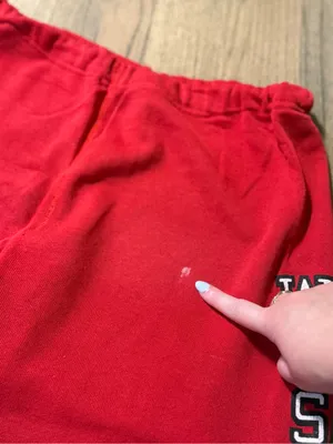 Wisconsin Badgers Vintage Red Jogger Pants Size Medium thumbnail 3
