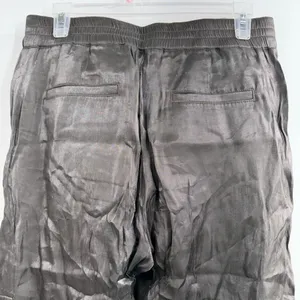 Anthropologie Shimmer Cargo Jogger Pants Womens Small Green Metallic Utility thumbnail 6