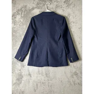 J.Crew Parke Blazer Stretch Linen Navy Blue One Button Career Preppy Size 2 thumbnail 3