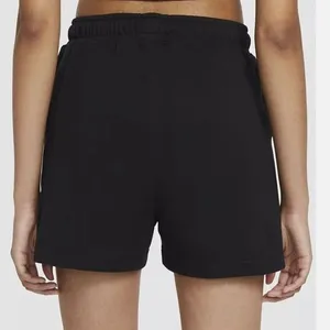 Nike Air Black High Rise Fleece Lounge Shorts Embroidered Logo Small thumbnail 2