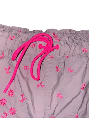 Free People Movement In The Wild Hike Shorts Embroidered Oyster Combo Medium NWT thumbnail 6