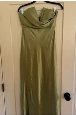 Billy J Valerie Olive Strapless Maxi Dress thumbnail 4