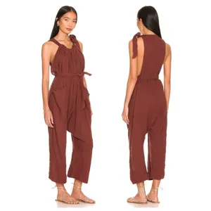 Free‎ People Henriette Jumpsuit Romper in Raisin NWT thumbnail 2