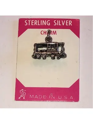 Vintage Sterling Silver Train Collectible Bracelet Charm thumbnail 4