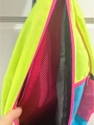 KAVU Rope Sling Bag Neon Lime Blue Pink Colorblock Y2K Outdoor Crossbody thumbnail 8