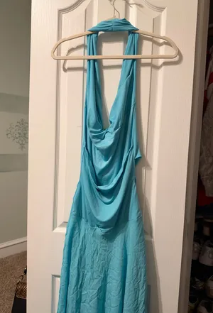 Zara Turquoise Blue Dress thumbnail 5