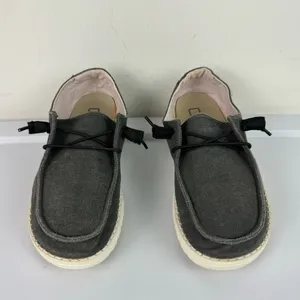Hey Dude Wendy Chambray Moccasin Slip On Shoe Sz 7 Dark Grey Black thumbnail 7