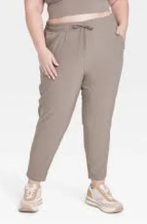 All in motion taupe lightweight athleisure pants‎ tapered casual women’s size XL thumbnail 1
