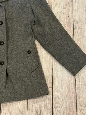 Bromleigh The Classic Peacoat Dark Gray 100% Pure Wool Double Breasted Jacket S thumbnail 4