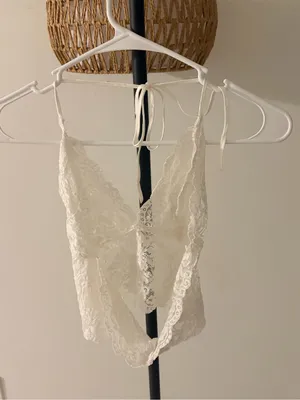 Sheer Lace Halter Bralette thumbnail 5