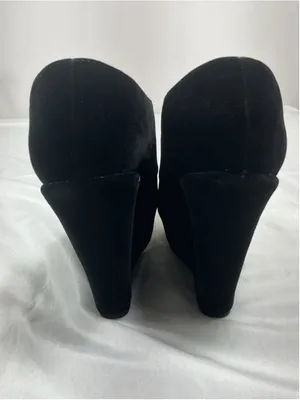 Womans New Forever Trendy Lace Up Platform Wedge Bootie Size 8 Black thumbnail 3