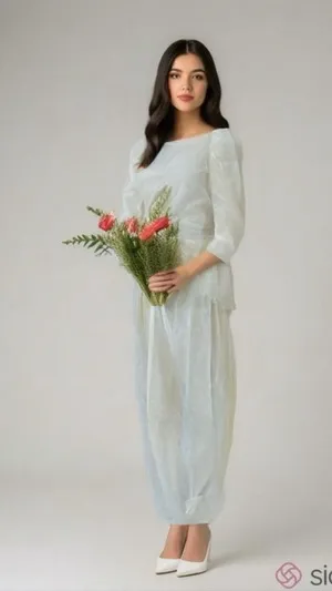 Vintage 50s Wedding Dress Ivory Lace Satin thumbnail 1