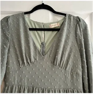 Altar’d State Green Swiss Dot long sleeve mini dress thumbnail 2
