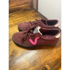Vans Burgundy And Pink Sneakers Women‎ Size 5 thumbnail 2