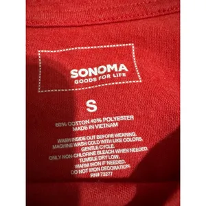 Sonoma Cotton Blend Womens USA Graphic T-Shirt Size S Red Short Sleeve Patriotic thumbnail 2