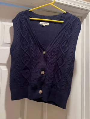 Lucky Brand Navy Sweater Vest thumbnail 1