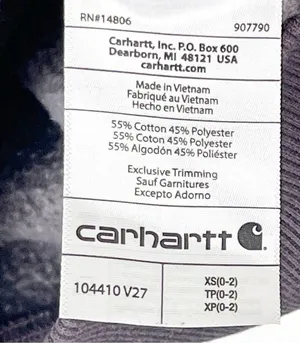 CARHARTT Blackberry Relaxed Fit Graphic Spellout Long Sleeves Sweatshirt Size XS thumbnail 4