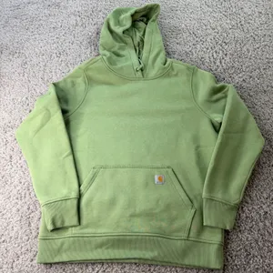 Carhartt Women Relaxed Fit Hoodie Green Fleece Sweatshirt Large 12-14 thumbnail 1