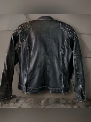 BLACK BRAND LEATHER MOTORCYCLE JACKET WOMEN'S CHARMER BLACK SIZE S/M Ret. $300 thumbnail 5