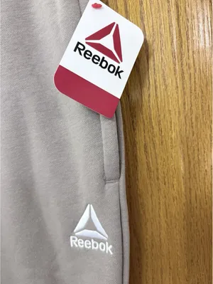 Reebok Men’s S Gray Fleece Jogger Sweatpants Elastic Waist Tapered Leg NWT thumbnail 3