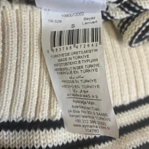 NetWork Women's Cream Black Striped Sleeveless Knit Polo Vest Sweater Top Size S thumbnail 7